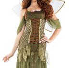 Women's Halloween Role-Play Forest Princess Costume Green Off Shoulder Long
