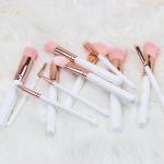 12PCS Cosmetic Makeup Brush Set Cruelty Free Rose Gold Ferrule