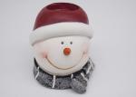 Color Customized Polyresin Crafts Santa Claus Candle Holders For Christmas