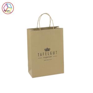 Quality Brown Printed Paper Bags , Custom Printed Shopping Bags OEM Service wholesale