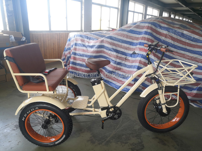 48V E Trike 3 Wheel 750 Watt Fat Tire Rickshaw with Bafang 750W Motor and Performance