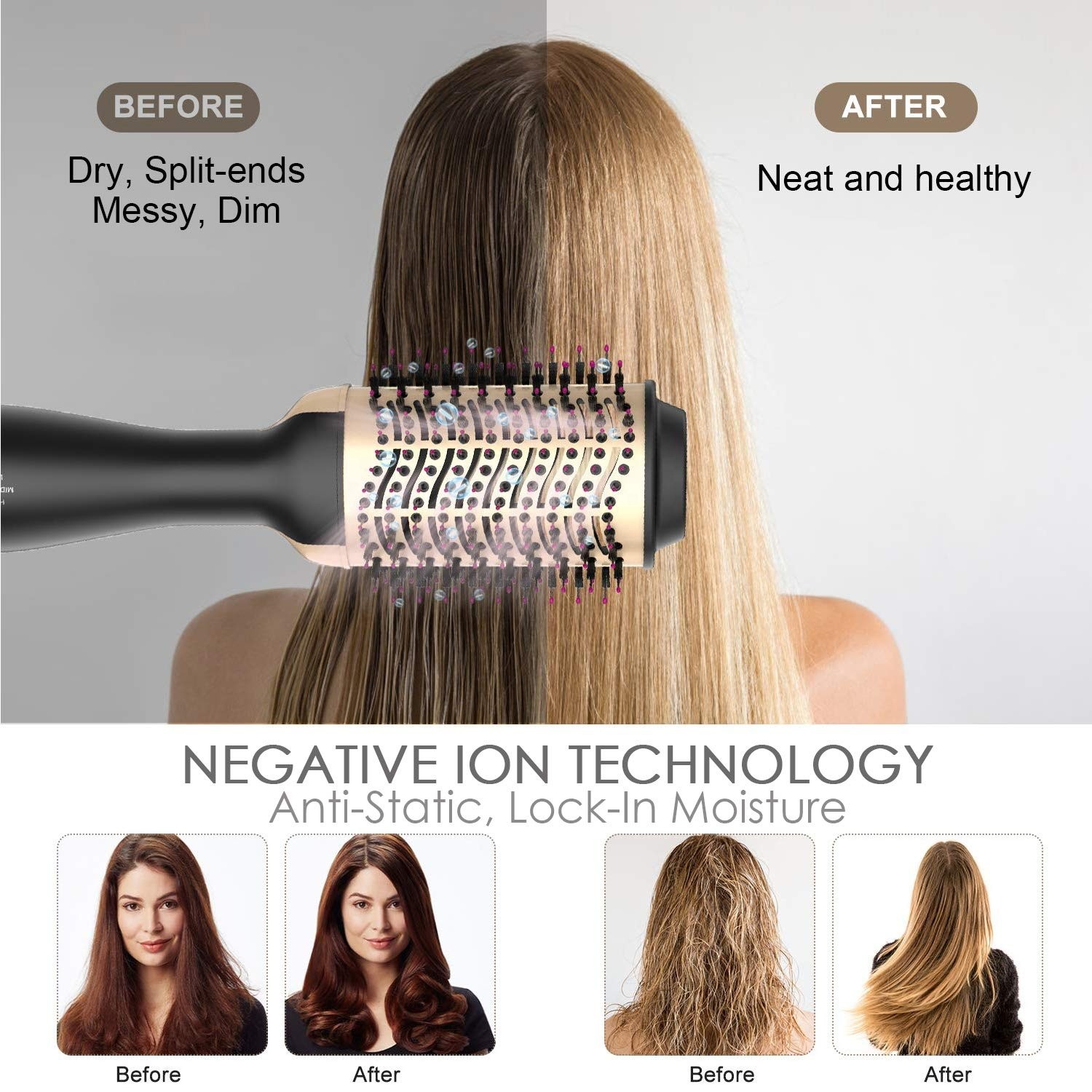 Anti Frizz One Step Hair Dryer And Volumizer For Home Hotel Travel