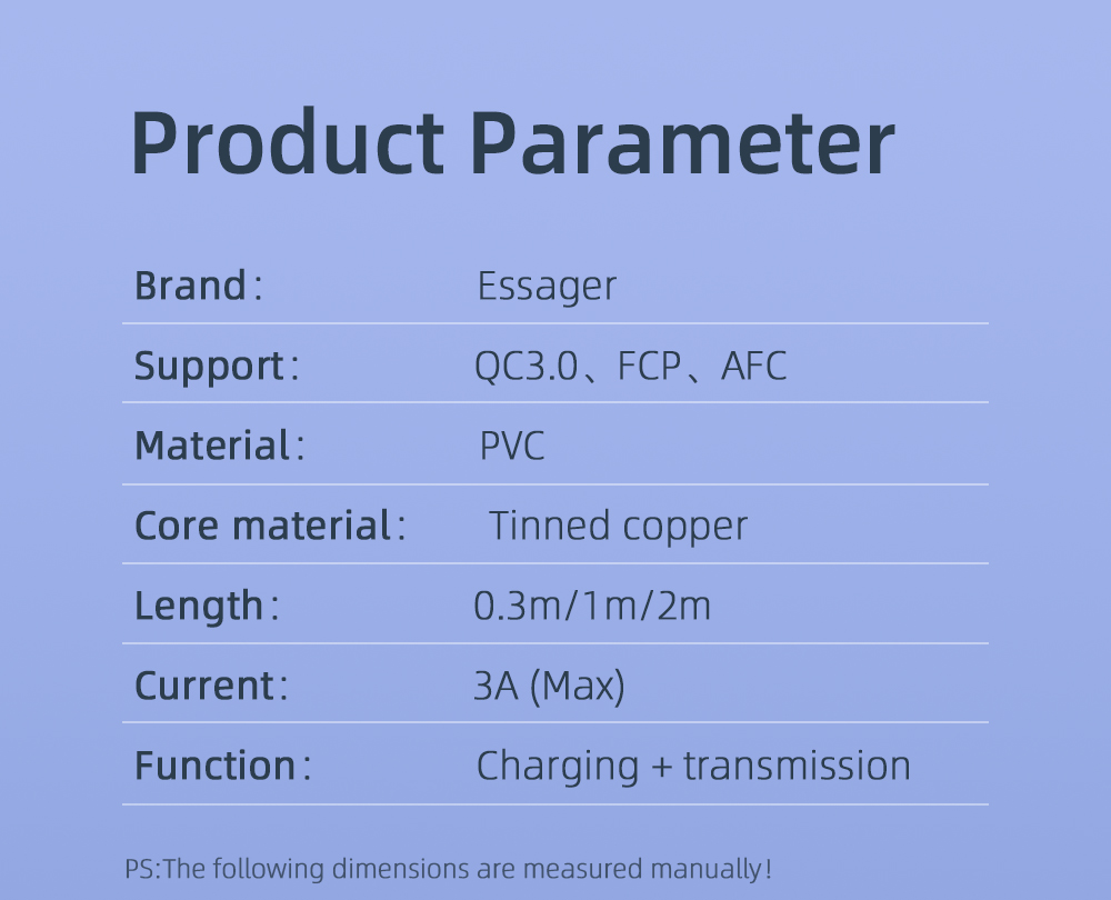 Braid Shielding Fast Charging Type C Data Cable 3A 0.3M 1M 2M For C Devices