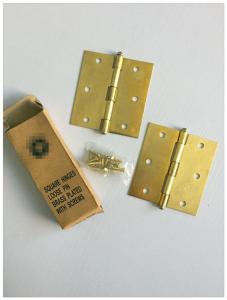 Quality Square Type 4 Inch Solid Brass Door Hinges Bb Print Loose Pin Easy Installation wholesale