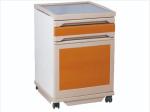 Mobile Adjustable Hospital Style Bedside Tray Table Cabinet