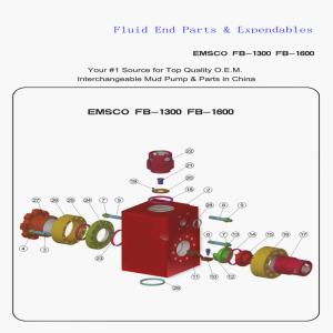 Quality EMSCO FB1300 Fluid End Parts Drilling Rig Mud Pump Parts wholesale