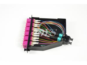 Quality 40G OM3 MPO/MTP Optical Fiber Patch Cord / Fiber Optic Jumper , Waterproof wholesale