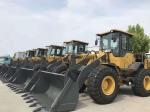 Steel Yellow Compact Wheel Loader , Articulated Backhoe Loader High performance