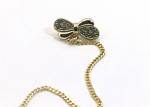 Diamond Inlaid Collar Lapel Pin Gold Copper Color For Clothing Pendant 2.5cm