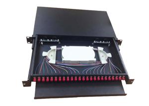 Quality 24 Port Fiber Optic Patch Panel FC 96 Cores 485 * 360 * 45MM 5 . 5Kgs wholesale