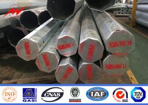 Quality 8M 6.5KN Breaking Load Steel Tubular Pole Q345 Hot Dip Galvanization wholesale