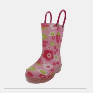 Quality Wearproof 35EU Kids Light Up Rain Boots With Double Handles wholesale