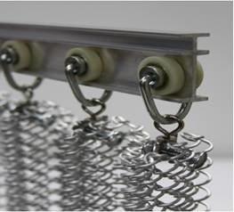 Aluminium Alloy Wire Mesh Coil Drapery Copper Color Used As Space Divider Curtains