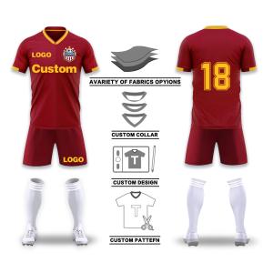 Quality ODM OEM Red Custom Soccer Training Quick Dry Jersey Team Jersey wholesale