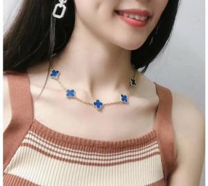 Quality Fantastic Van Cleef &amp; Arpels 18k Gold Vintage Alhambra Necklace 10 Motifs wholesale