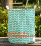 dirty clothes storage flower printed canvas folding basket ,laundry basket,