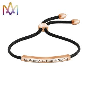 Quality Rust Resistant Adjustable SS Nameplate Bracelet 45MM wholesale