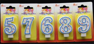 Quality Creative Hygienic 4 Minutes Numeral Birthday Candles wholesale