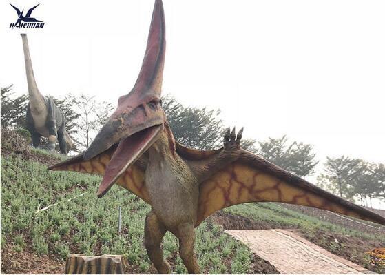 Life Size Velociraptor Outdoor Dinosaur , Waterproof Little Pterosaur Dinosaur