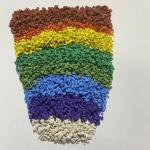 Rainbow Colors EPDM Rubber Granule For Swimming Pool Colouful Flooring