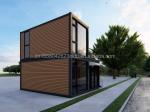 Outdoor Living Room Tiny Homes Luxury Two-Story Modern Prefab Steel Villa