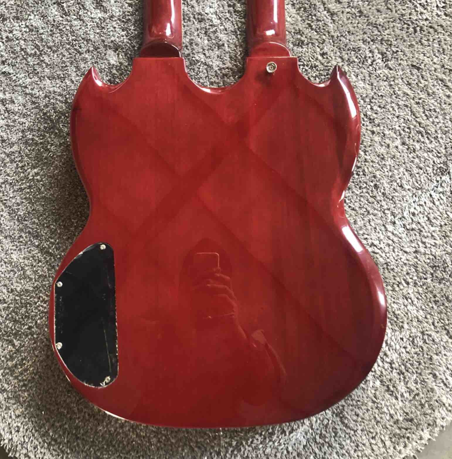 Custom high quality 12 string+6 string double head electric guitar Wine red SG guitar 100% original pictures