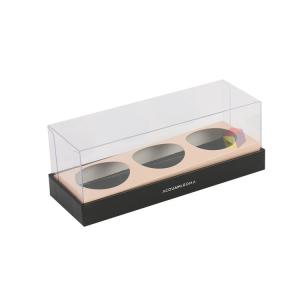 Quality Custom Design Bakery Dessert Cupcake Cookie Boxes with Clear Lid Food Gift Packaging wholesale