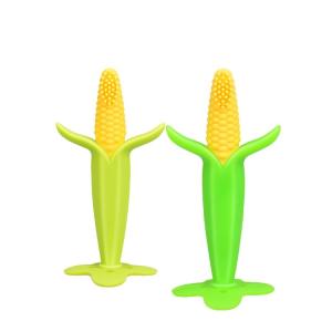 Quality Corn Shape Unisex Silicone Baby Teether Teething Infant Toothbrush Teether wholesale