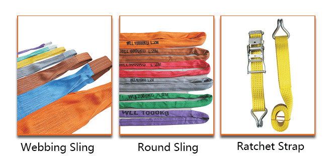 One Way Belt Green Color Webbing Lifting Slings Flat Eye Web Sling TUV Certification