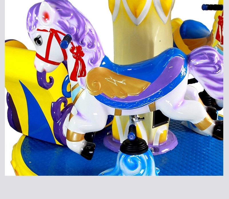 Kids Arcade Horse Racing Game Machine / Baby Toys Coin Operated Carousel Kiddie Rides