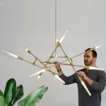 LED Sputnik Chandelier Lighting For Studio Living Bar Kitchen suspension light