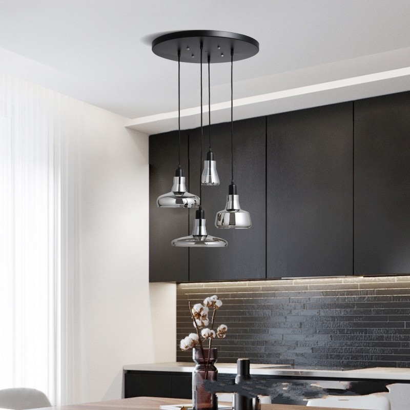 Modern Smoky Glass Pendant Lights Kitchen Cafe Bar Dining Room Home Shadows Pendant Lamp(WH-GP-157)