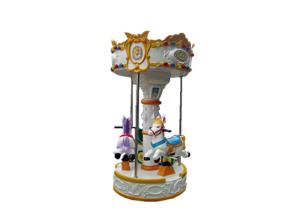 Quality Fiberglass Material Carousel Kiddie Ride , Merry Go Round Ride 370W Power wholesale