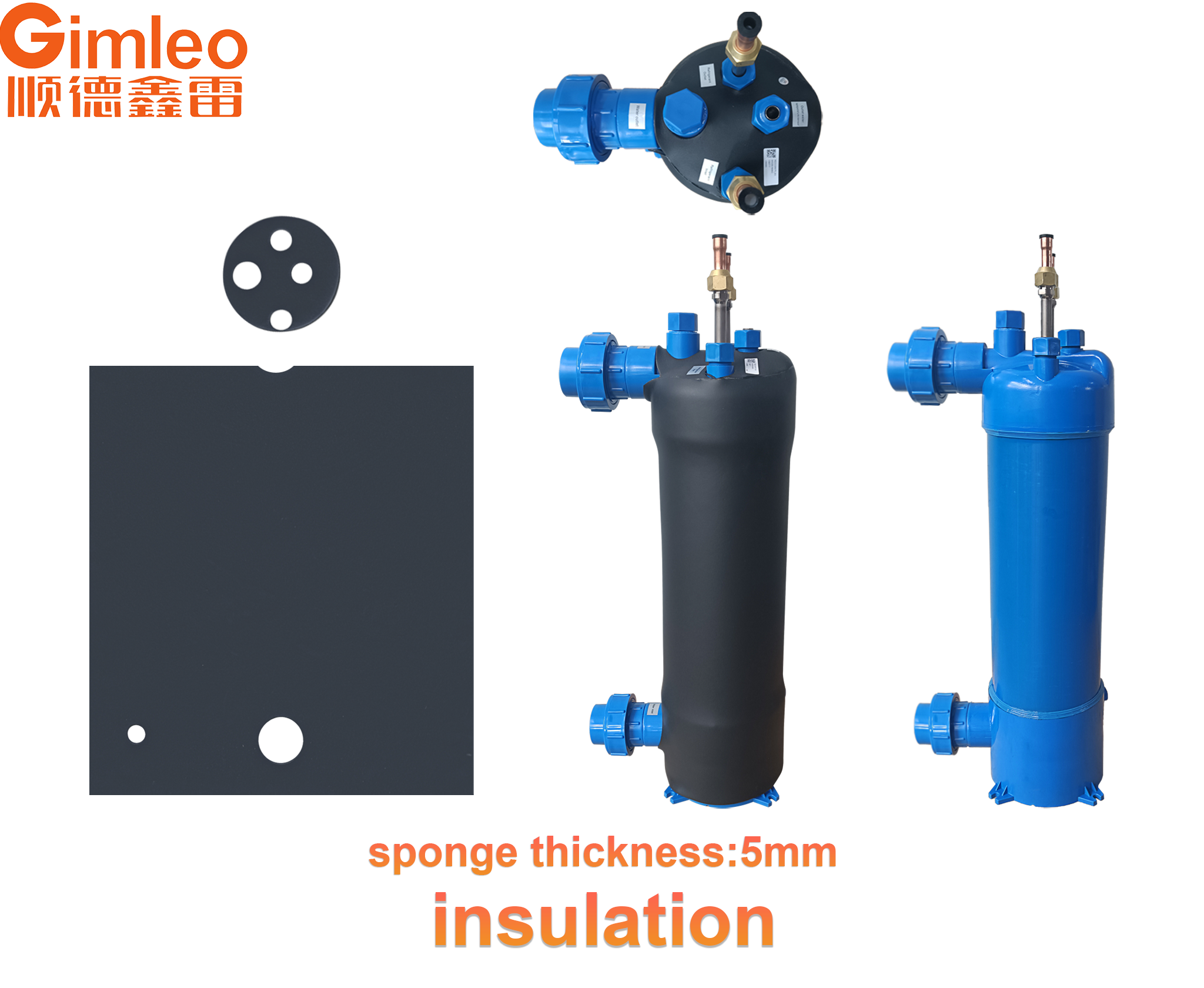 MHTA-5 Condenser Heat Exchanger 10KG 7.5m3/H Liquid Flow Rate