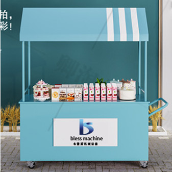 4wheels multipurpose mobile commodity stall trolley handcart for modern stylish outlet