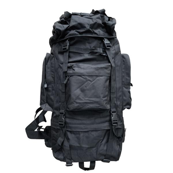 Oxford Material Black 65L Multi-function Backpack for Outdoor Hiking Camping