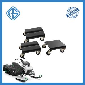 Quality Deer Black Snow Mobile Dolly Iron 3pc Snowmobile Moving Wheels Lightweight wholesale
