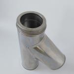 6 Inch Twist Double Wall Insulated 45 Degree Tee For Fireplace Chimney System
