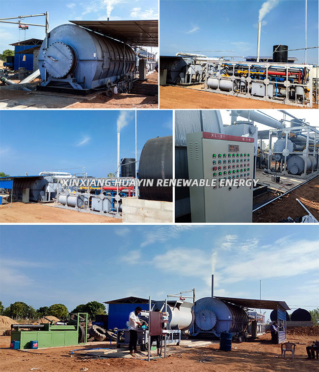 Scrap Rubber Pyrolysis Machine Waste Tire 20t Feasbility Huayin