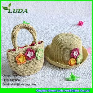 Quality LUDA handmade kids handbags paper straw crochet hats and handbags wholesale