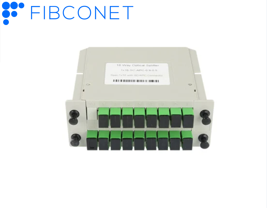 1x16 PLC ABS Box SC/APC Fiber Optic Splitter G657A1 for FTTH Device