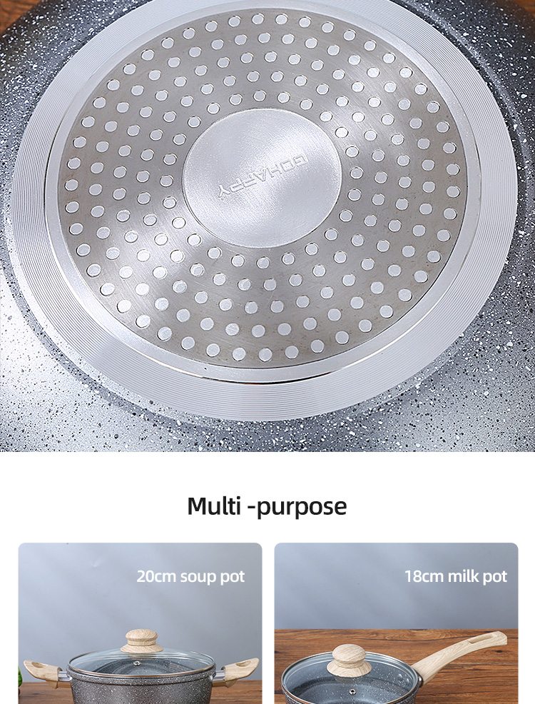 Maifan Stone Non Stick Aluminium Cookware Sets With Lid Customized Logo