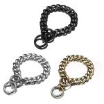 Dogs Luxury Stainless Steel Gold Crystal Diamond Chain Dog Collar All Season Pet