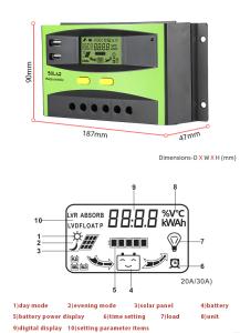 Quality 20A 48V Solar Panel Charge Controller PWM Battery Charging wholesale