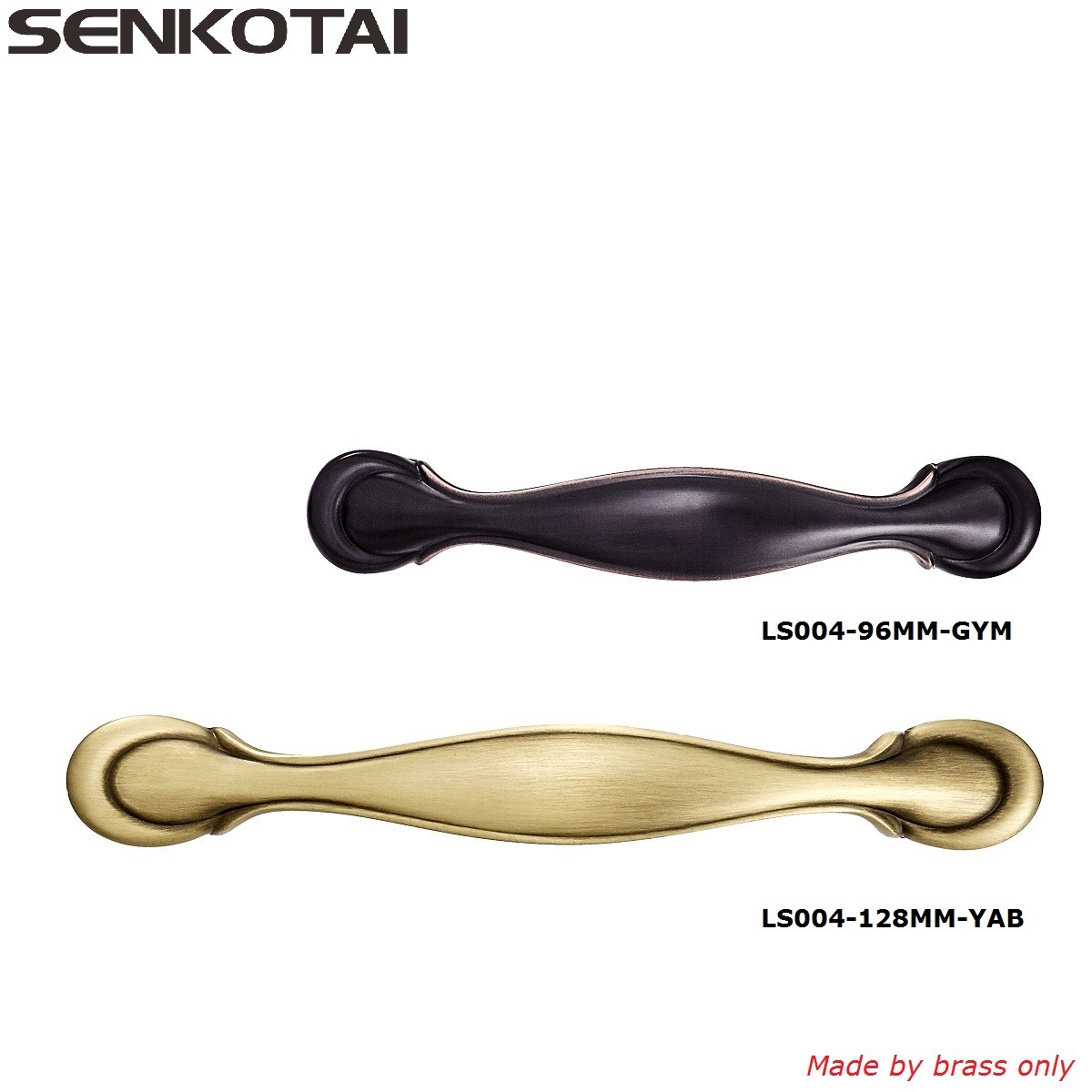 Craftsman Cabinet Pull -Brass Furniture Handle, 96mm Screw Spacing for Kitchen Cupboard Door