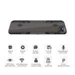 Rearview Mirror Motion Sensor 4K GPS Dash Cam For Car 12 Inch SONY IMX335