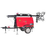 4X500W 5M Tower Flood Portable Light Tower Generator 10KW 9M