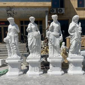 Quality Four Seasons Goddess White Marble Sculpture Ancient Greek Lady Statue Garden Stone Carving Life Size Outdoor wholesale