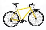 38Cx700C 21 Speed Womens Hybrid Bike Yellow Crmoly