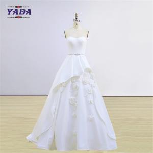 Quality Elegant vintage handmade appliqued korean style dress strapless dresses latest bridal wedding gowns wholesale